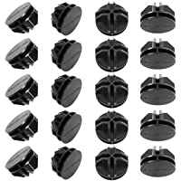 SONGMICS 20 x Pieza de unión Conector de plástico Accesorio para Armario Modular Negro ALPC0B-20